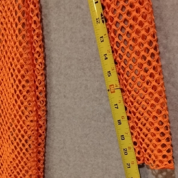 Orange Mesh Long Sleeve Dress - Picture 5 of 5